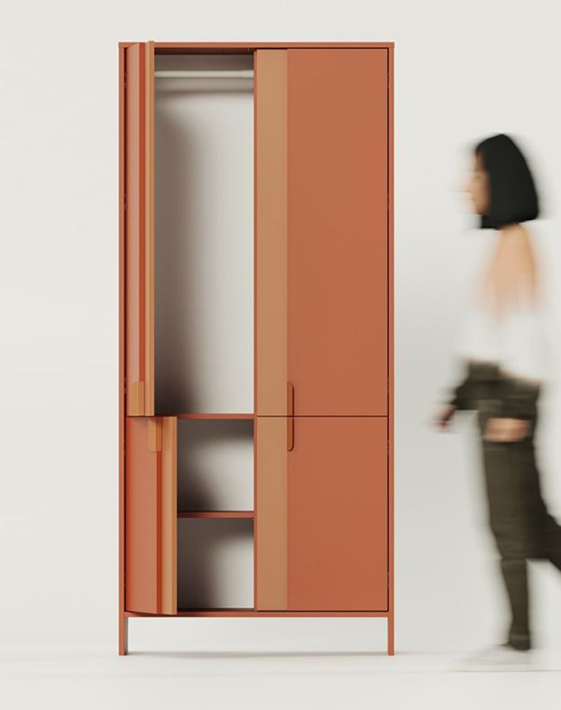 Hlboká šatníková skriňa LAYERS s tyčou LAY69