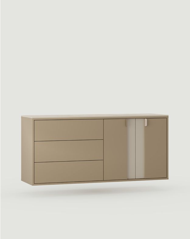 Szafka pod dwie umywalki wisząca LAYERS LAY77
Kolor: Cappuccino
Kolor drugiej warstwy frontu: Szampański Beż
Uchwyt: Uchwyt LAYERS 110 Cappuccino
Blat: Diamentowy Krem Spiek