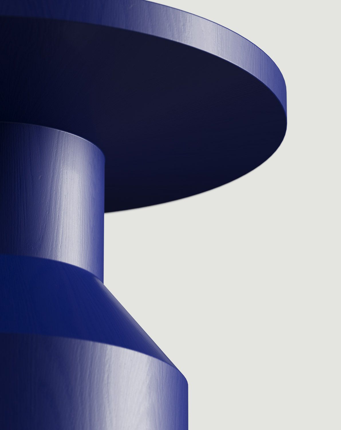 Drevený pomocný stôl FLAT SP2 Cobalt