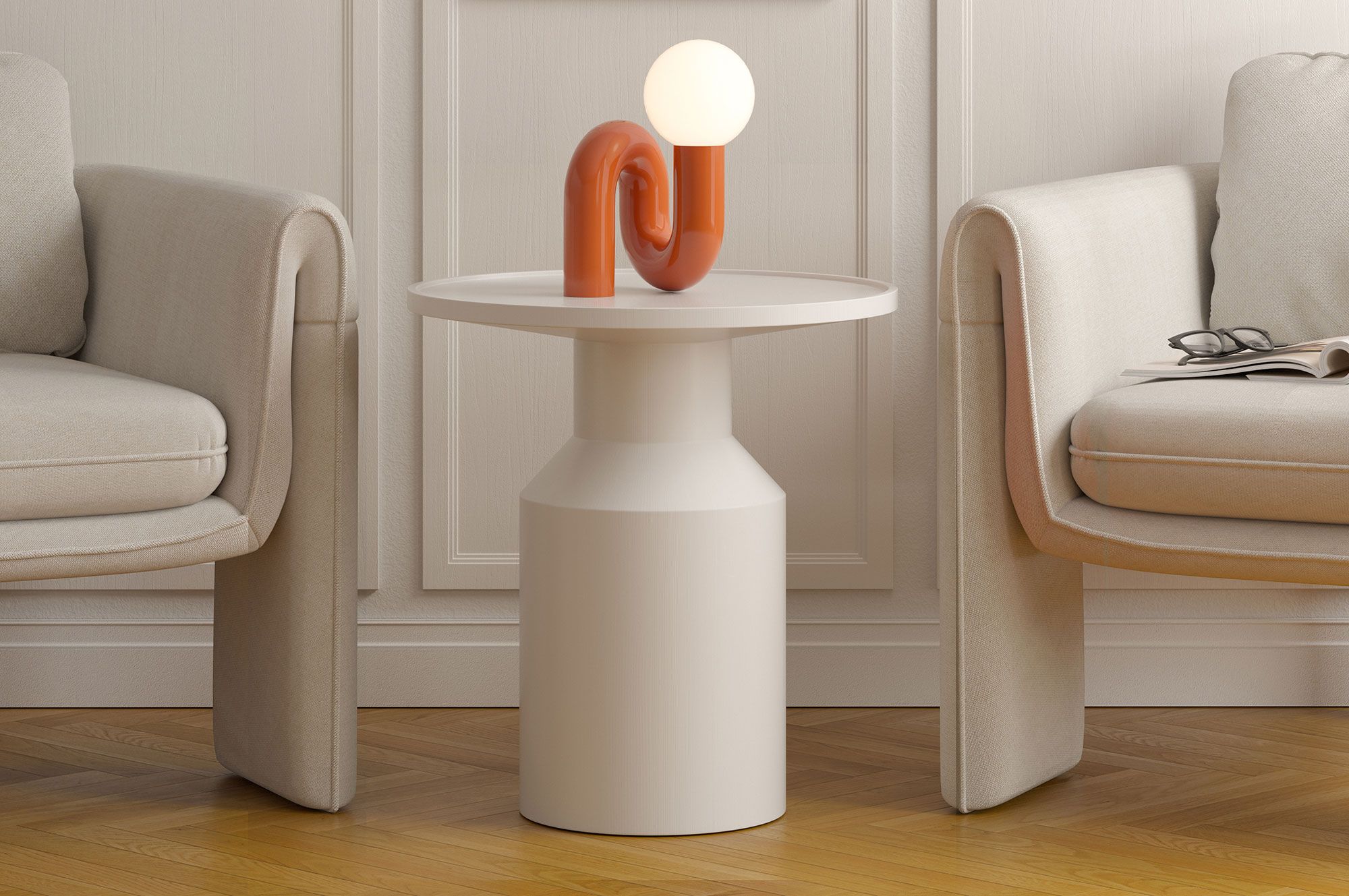 Drevený konferenčný stolík FLAT SK2 White