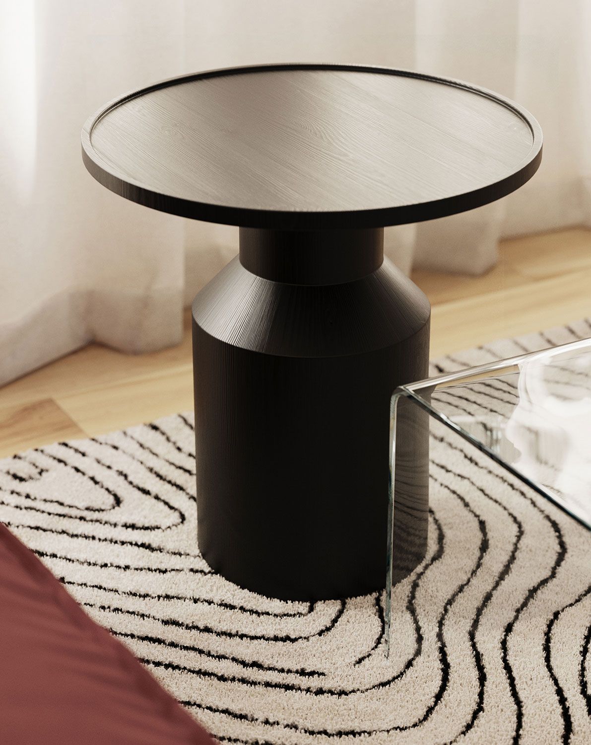 Drevený konferenčný stolík FLAT SK2 Black