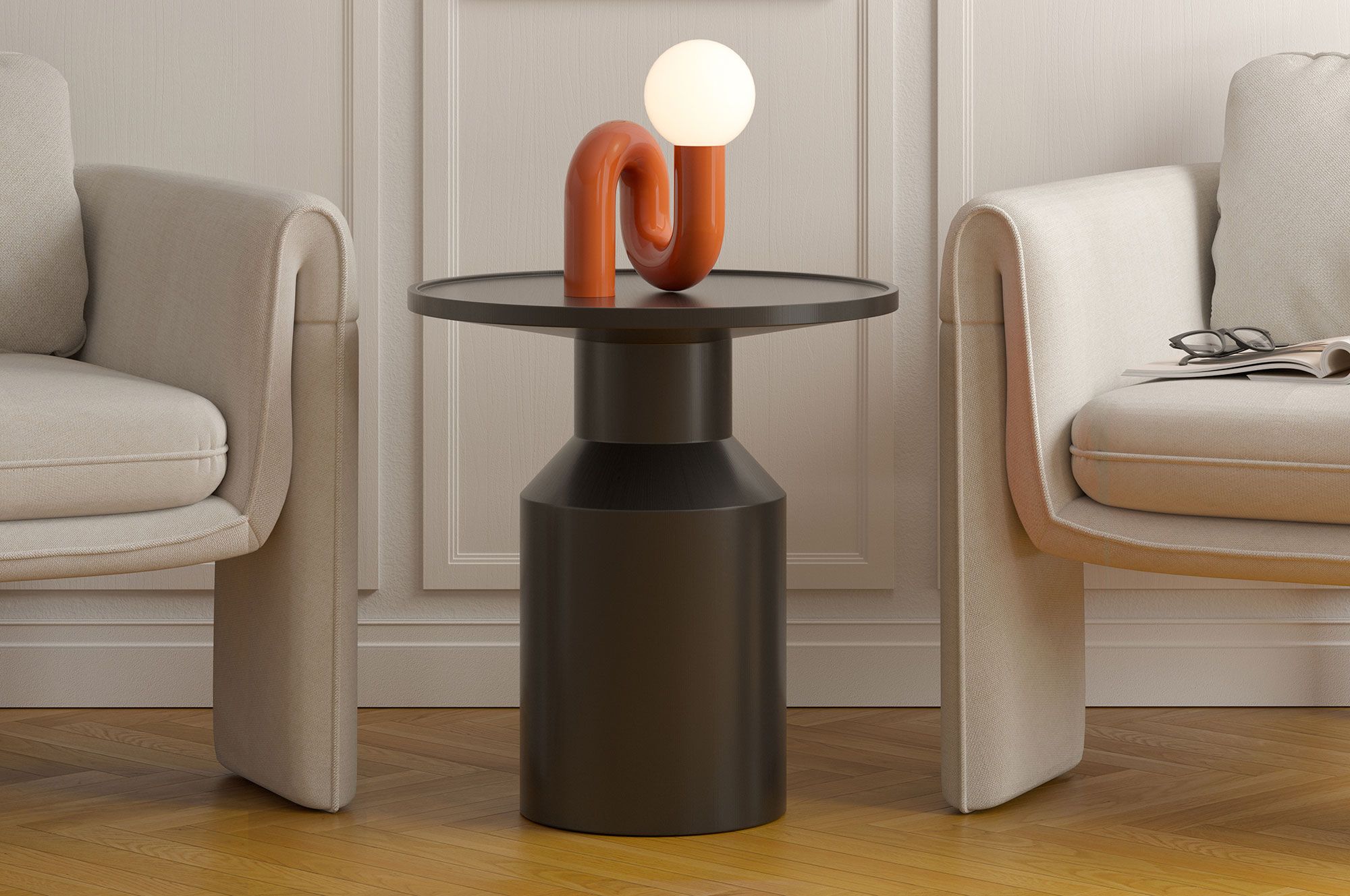 Drevený konferenčný stolík FLAT SK2 Black