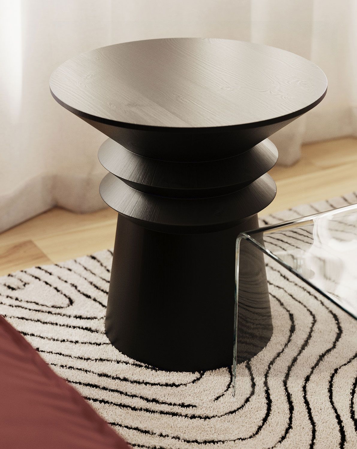 Drevený konferenčný stolík LINE2 SK4 Black