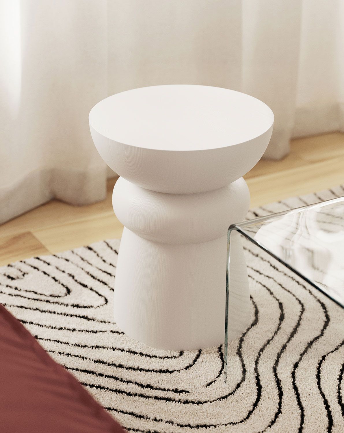 Drevený pomocný stôl FOLD SP5 White