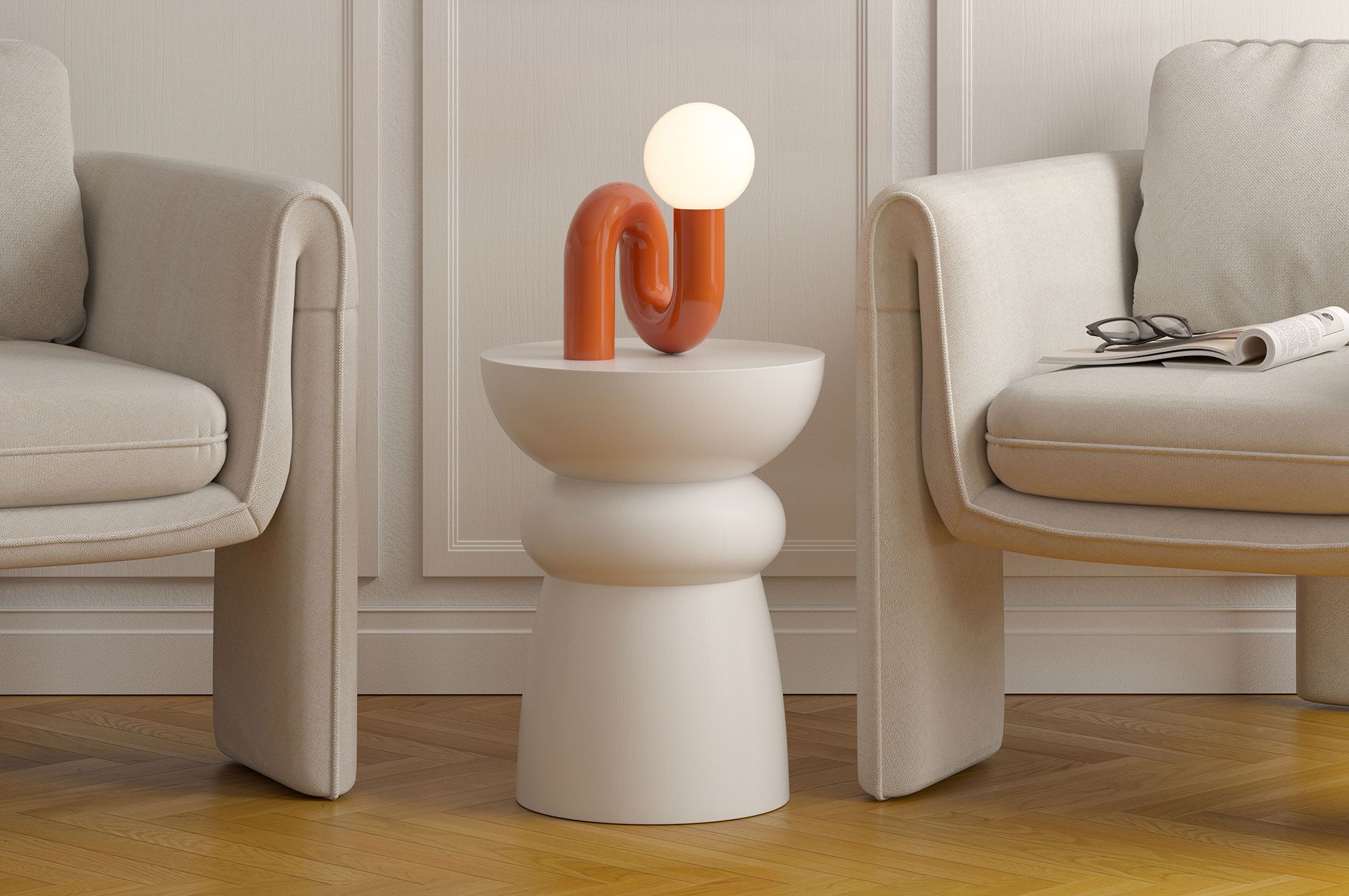 Drevený pomocný stôl FOLD SP5 White