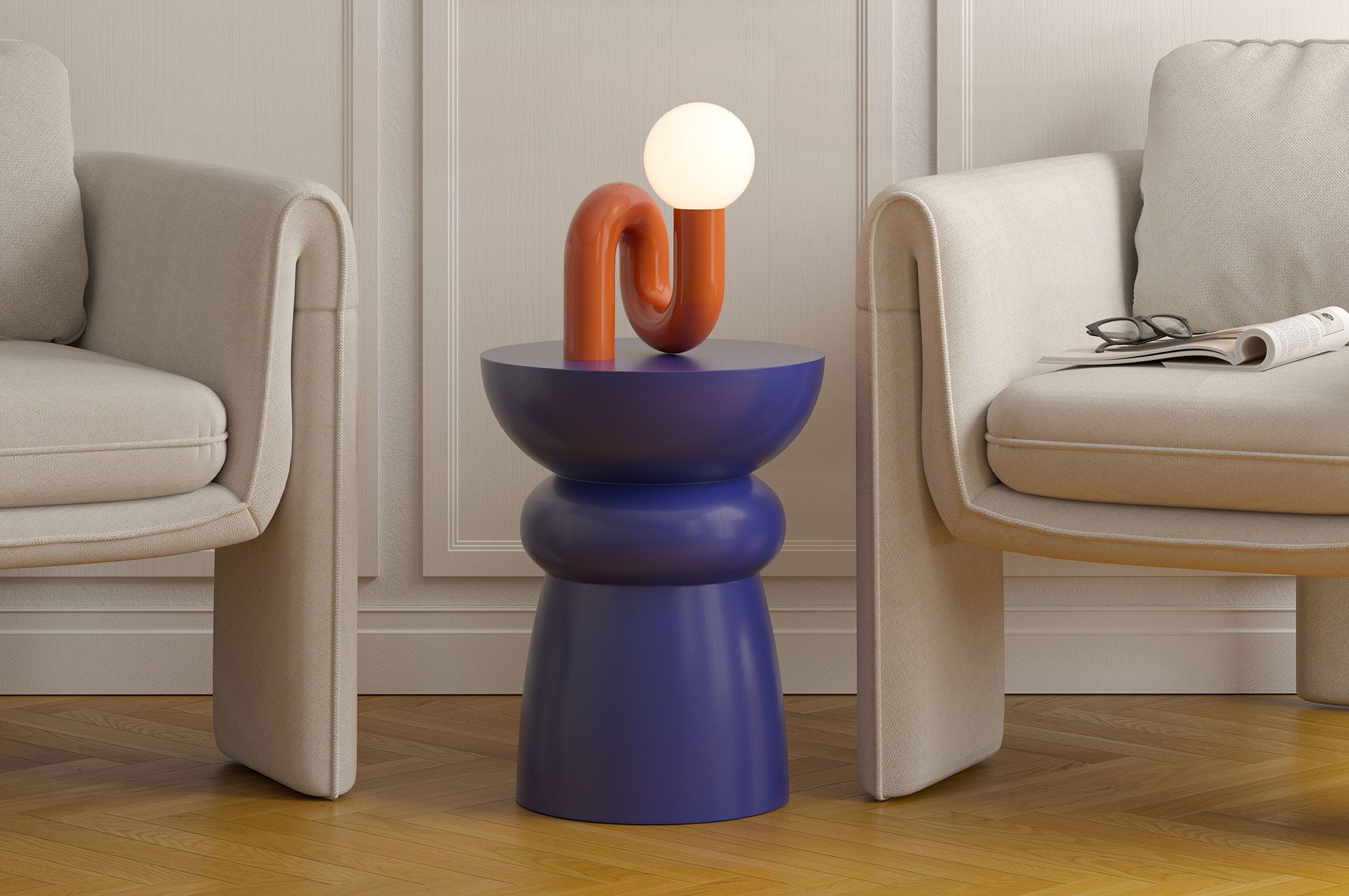 Drevený pomocný stôl FOLD SP5 Cobalt