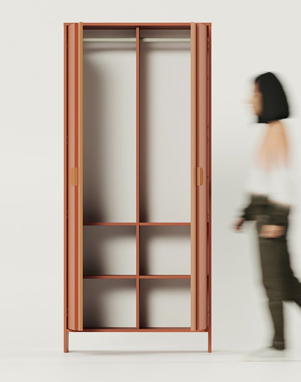 Hlboká šatníková skriňa s dvoma tyčami LAYERS LAY70