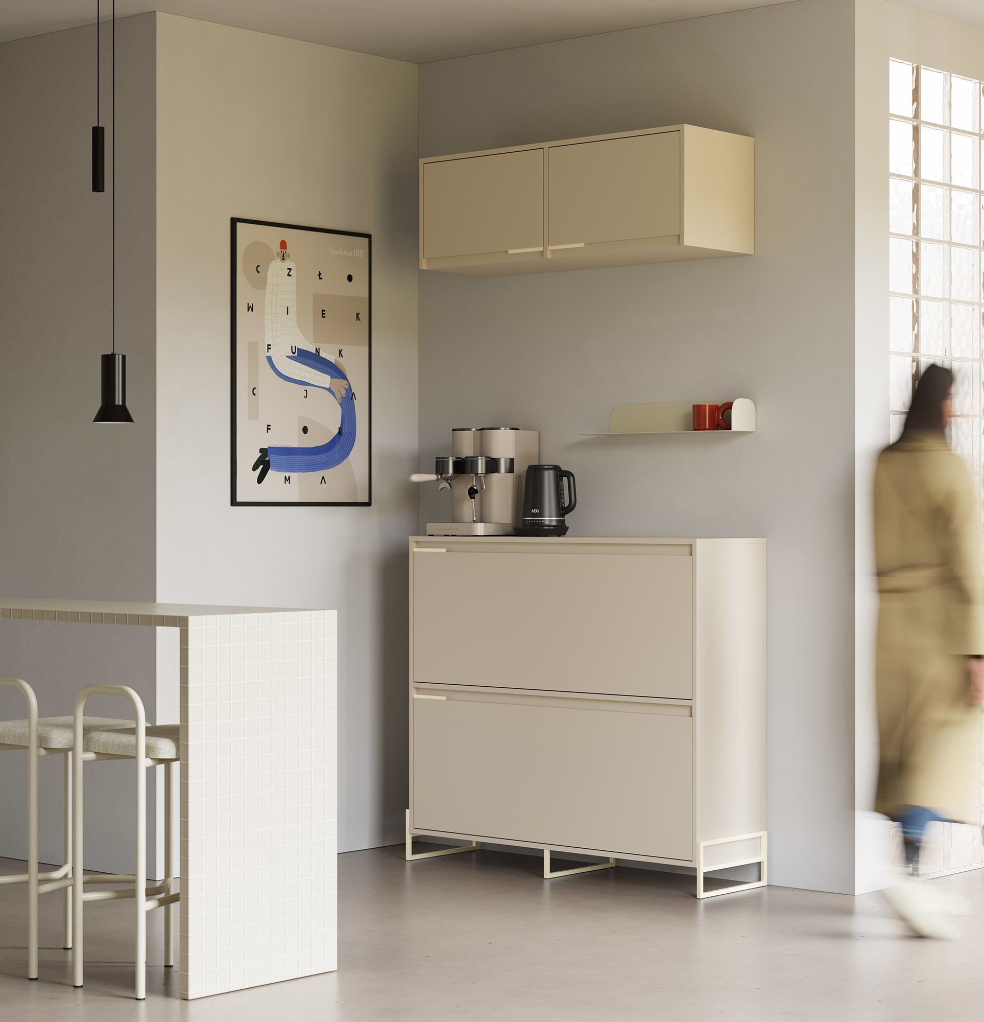 Skriňa na topánky INEA DUO ISD1
Farba: Champagne Beige
Farba nôh a úchytiek: Oceľ Inea Milky Way