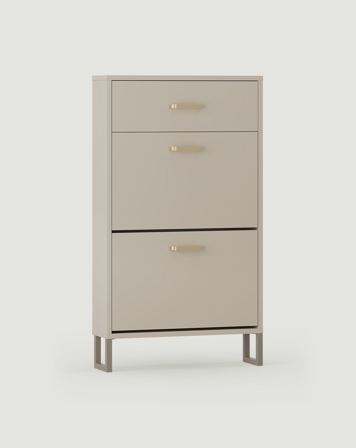 Skriňa na topánky ODIS SBK4O
Farba: Champagne Beige
Farba nôh: ODIS Steel Grey Beige
Rukoväť: JORD Gold JZ