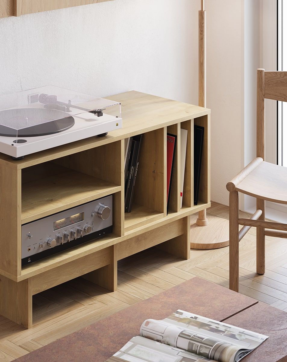 KABE KTV1W vinylová RTV skriňa v štýle JAPANDI
Farba: dub Hamilton