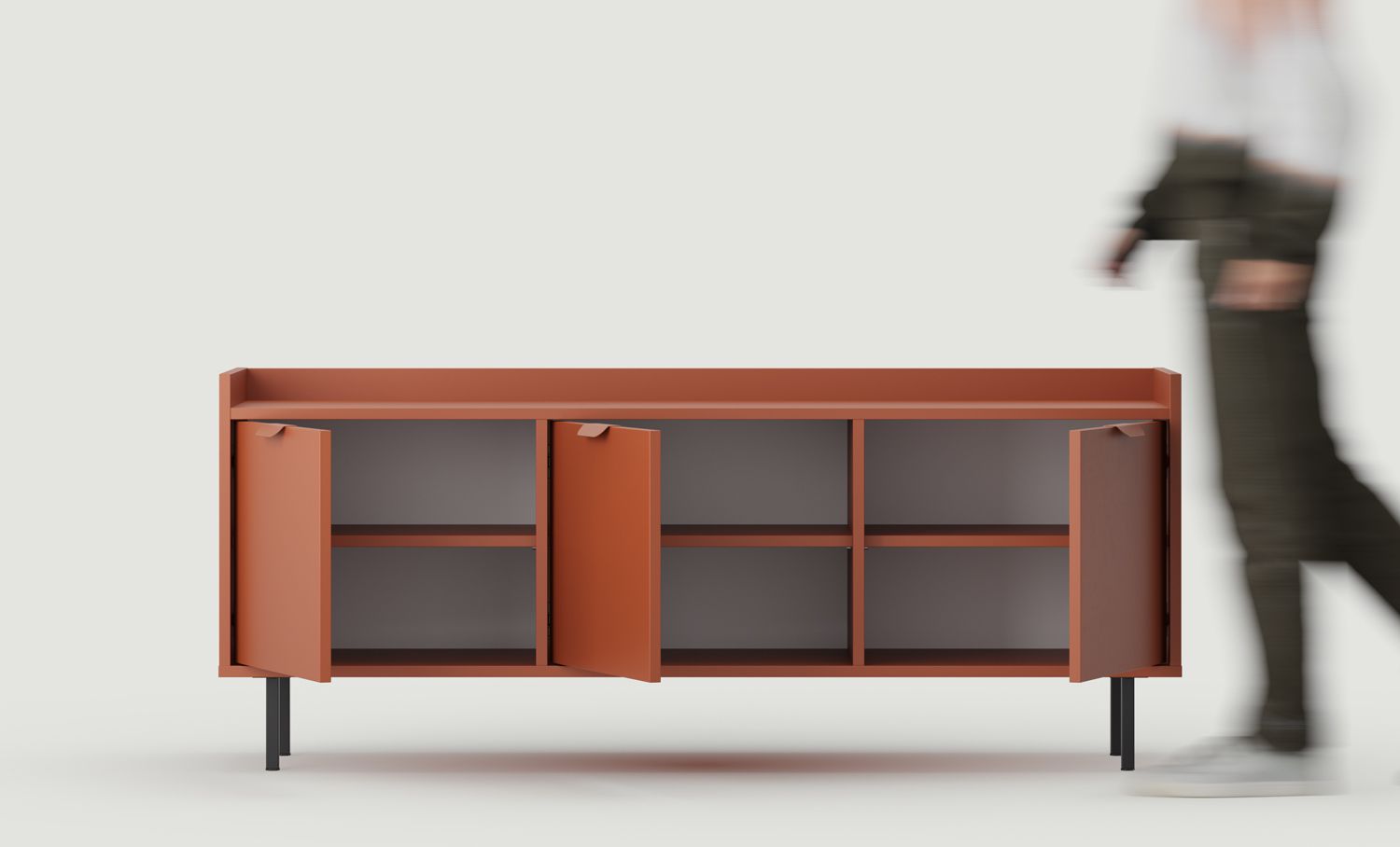Skriňa RTV SIGI STV3K
Farba: ohnivá terakota
Noha: čierna
Úchytka: LAYERS 110 Flame Terracotta