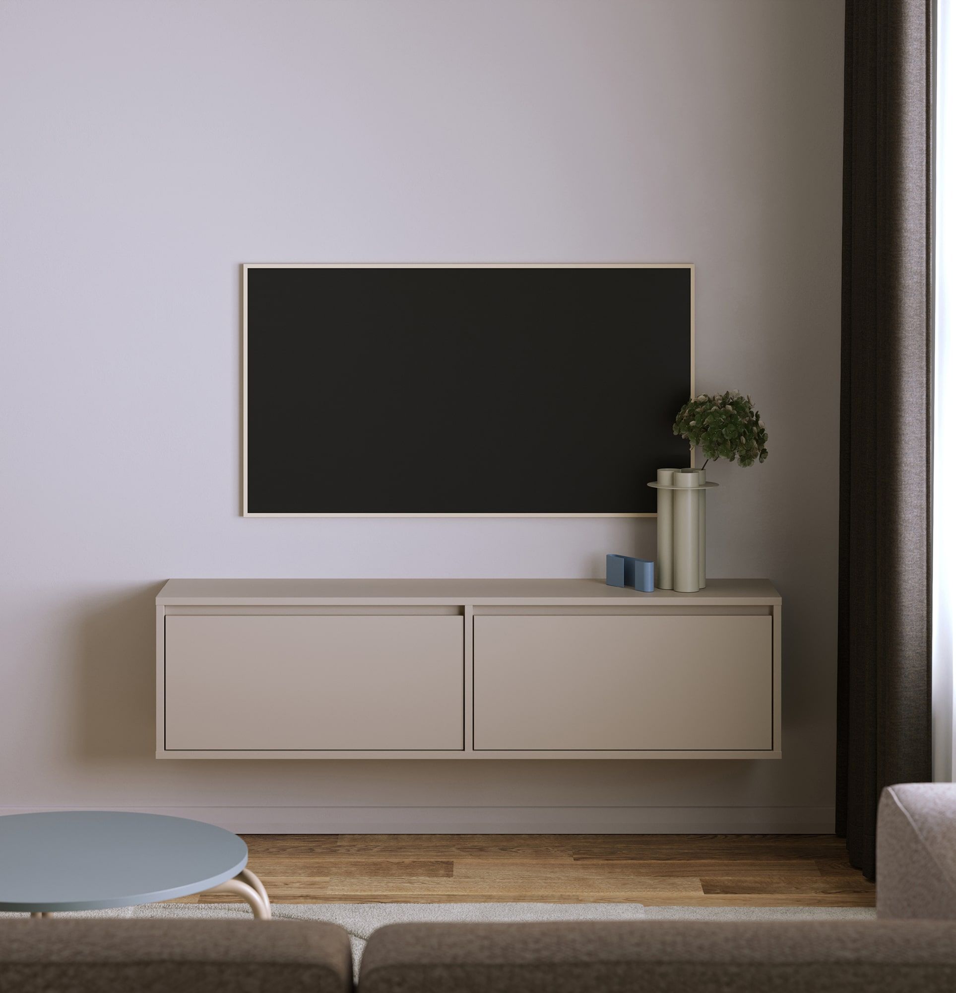 Nástenná RTV skriňa UBBE WTV1K
Farba: Champagne Beige