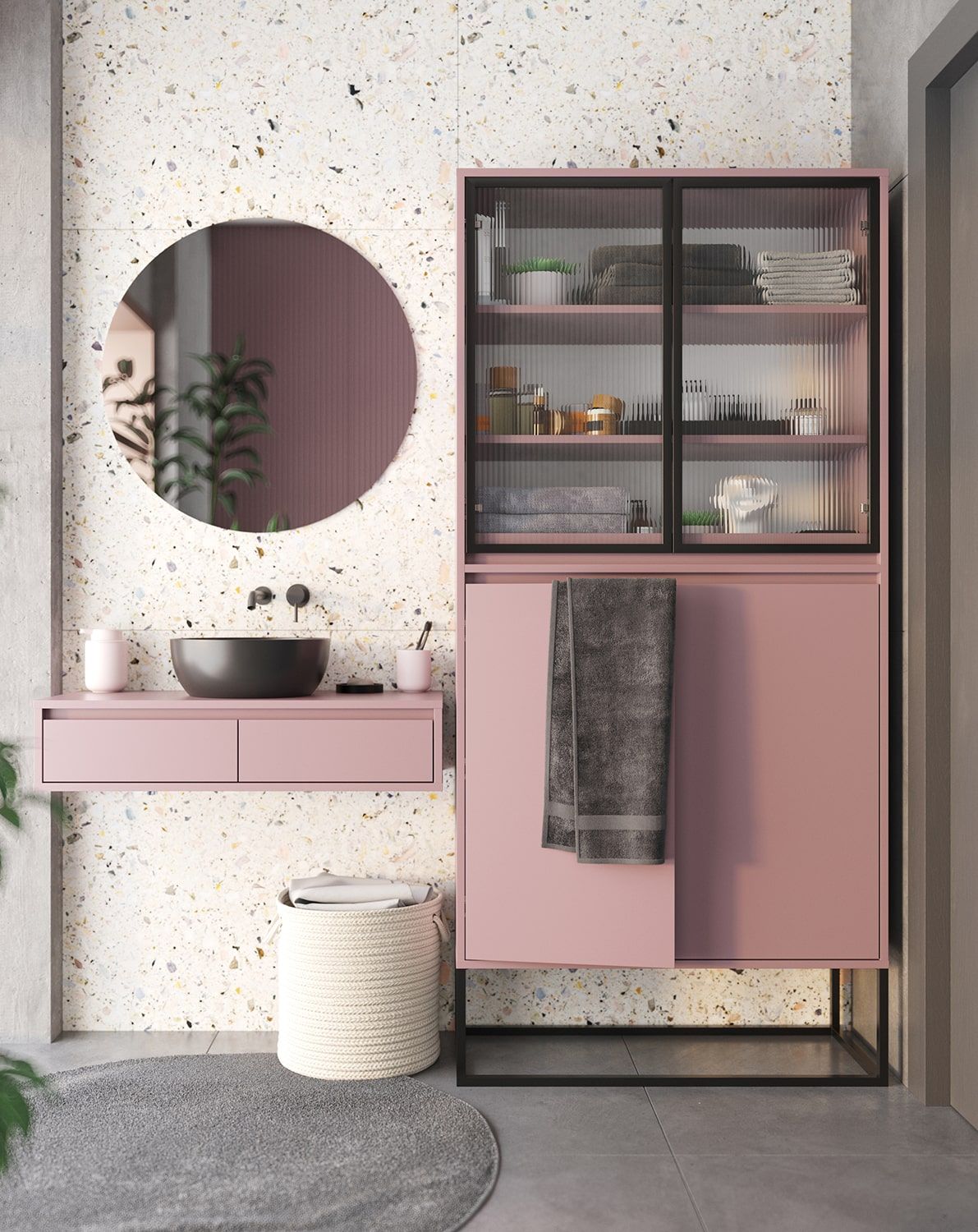 Skriňa ODIS WO1
Farba: Antique Rose
Farba nôh: oceľ ODIS Black
Typ skla: Rýhované ornamentálne sklo